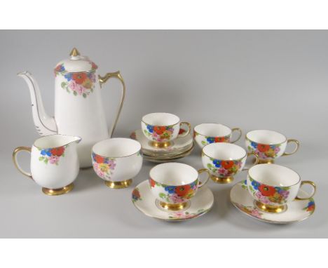 An early Carltonware sunshine patterned coffee set