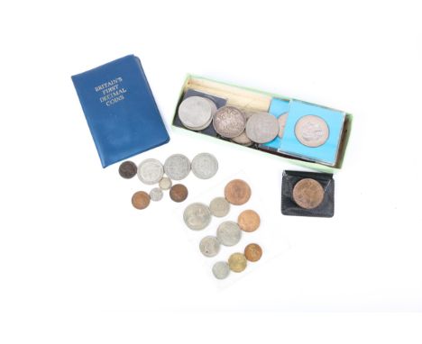 British coins: EIIR "Plastic set" of coins 1953, Unc; Britains First Decimal Coin wallet Unc; crowns (16): 1888 VF, 1935 regu