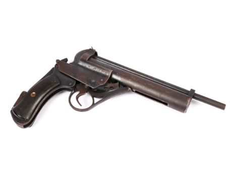 A scarce .177" second type Westley Richards Highest Possible air pistol, number 310, the air chamber marked "(Westley Richard