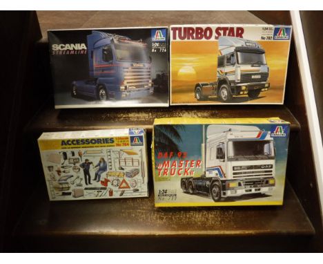 Four Italian model kits by Italieri, a collection of six Hamilton Collection Wind in the Willows models and a collection of p