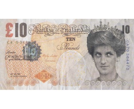 Banksy Di Faced Tenner,Offset lithograph in colours on paper,14.4cm x 7.6cmStevie P, former Director of Pictures on Walls. (P
