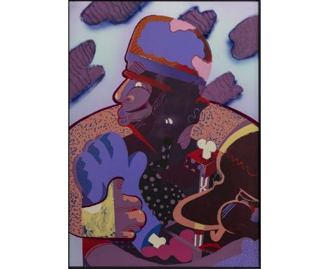 SICKBOY,TOGETHERNESS,Acrylic and spray paint on anodised aluminium, signed verso,50cm x 70cm,OriginalSickboy is the name of a