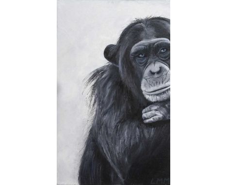 LORRAINE MCMILLAN,BLUE EYES, Finger painted in oils on canvas, signed, 60cm x 97cm, OriginalLorraine McMillan is an artist fr