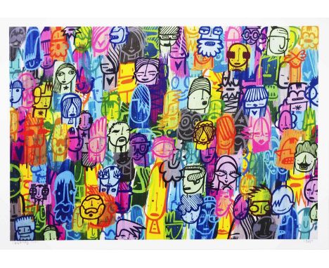KEV MUNDAY,PASSING STRANGERS,Giclee print on 350 GSM silk paper, signed and numbered,59cm x 42cm,Edition of 50Kev Munday crea