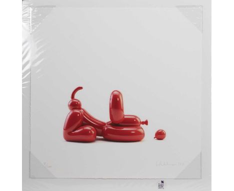 WHATSHISNAME,HAPPY POPEK RED,Giclee print on Somerset Enhanced Velvet 330 gsm paper, signed and numbered,60cm x 60cm,Edition 