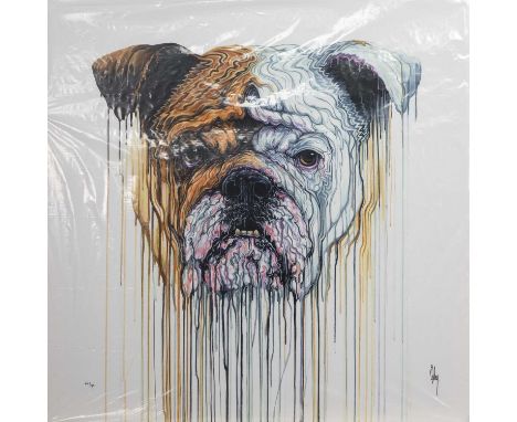 ROBERT OXLEY,CHURCHILL,Hand embelished box canvas, signed,91.4cm x 91.4cm,Edition of 195As a little boy, Robert Oxley dreamed