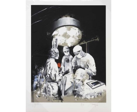 TOMMY FIENDISH,ENUCLEATE WITH ASSISTANCE (SURGICAL),Giclee on Hahnmuhle German Etching 310 gsm, signed and numbered,64cm x 83