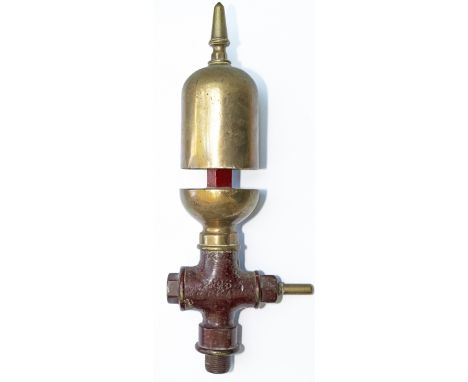 Midland Railway locomotive Whistle complete with operating valve and pointed finial. Stands 17.25in tall with bell diameter 3