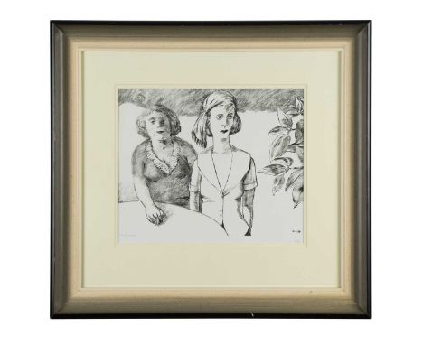 Philip Oswald Jennings, ARE, ARCA (British 1921-1983), Two Ladies, lithograph,, signed 'Phil Jennings' (lower left); dated an