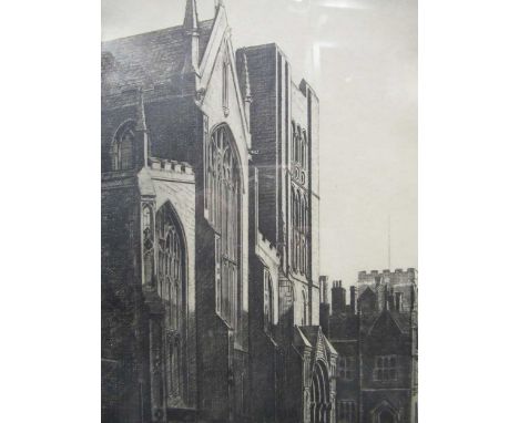 Alfred Richard Blundell, four pencil signed etchings, to include: a bit of Lavenham, 20 x 26.5cm, Cavenham Mill, 21 x 33cm, T