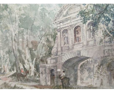 Sir William Russel Flint RA, ROI (Scottish, 1880-1969)The Temple Bar - gateway to the city of Londonsigned lithograph, 197437