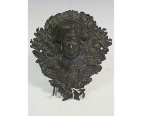 Bronze roundel of Napoleon, possibly a door knocker