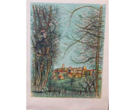 Two 20th century prints, to include: Jean Carzou (Armenian, 1907-2000), St-Paul-de-Vence, signed and dated 59 (lower right), 
