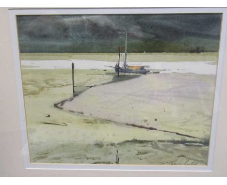 Low Tide, Hamford Water, Woodbridgesigned 'Charles Bartlett' (lower right)pencil and watercolour 29 x35.5cm Provenance: Royal