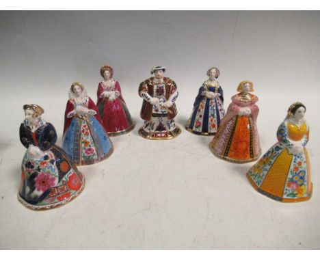 Royal Worcester Candle Snuffers - Henry VIII and his six wives, all boxed
