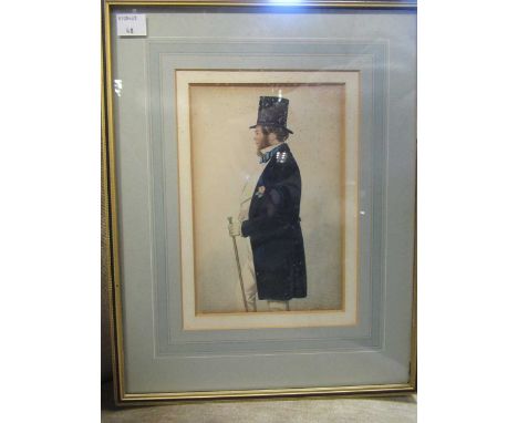 Attributed to Richard Dighton (British, 1795 - 1880)Portrait of Mr Henry Milbankwatercolour19 x 13cm