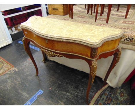 A French serpentine marble top ormulu console table