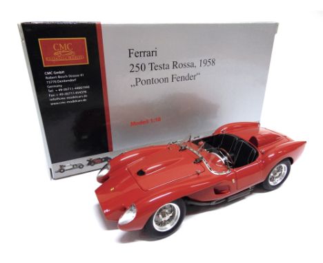 A 1/18 SCALE CMC NO.M-071, 1958 FERRARI 250 TESTA ROSSA 'PONTOON FENDER'  red, mint, boxed. 