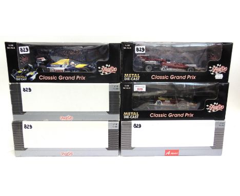 SIX 1/18 SCALE DIECAST MODEL FORMULA 1 RACING CARS  comprising a Quartzo No.Q9001, Lotus 49, British GP 1967, Jim Clark; Quar