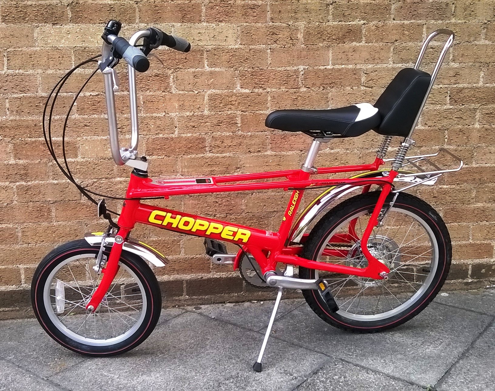 A RALEIGH CHOPPER MK III BICYCLE red, with Sturmey Archer 3-speed twist ...