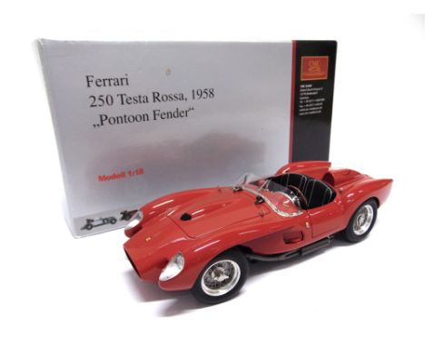 A 1/18 SCALE CMC NO.M-071, 1958 FERRARI 250 TESTA ROSSA 'PONTOON FENDER'   red, mint, boxed. 