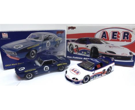 TWO 1/18 SCALE GMP DIECAST MODEL RACING CARS  comprising a No.13023, Chevrolet Camaro Z28, Mark Donohue / Penske Racing; and 