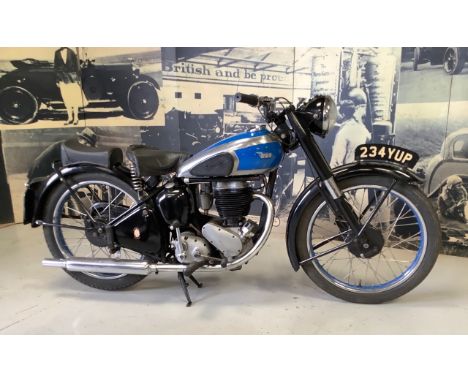 1948 BSA C11 DeluxeReg. no. 234 YUPFrame no. YC10T 5125 Engine no. YC11 3301 From 1939 to the mid-1950s the BSA C11 was conti