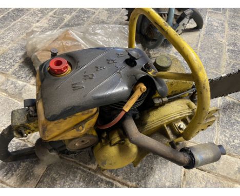 A Villiers engined Danarm chainsaw with long blade, and one other.