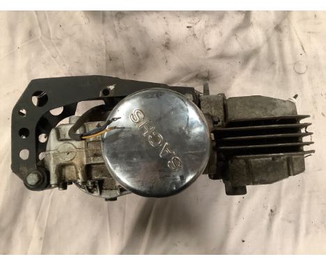 A Sachs 47cc engine, no. 8635566, and a Puch engine no. 9924951.