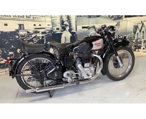 1952 Royal Enfield J2 500ccReg. no. LFO 267Frame no. 2584Engine no. 2584 (see note below)In 1948 the twin port 500cc J2 came 