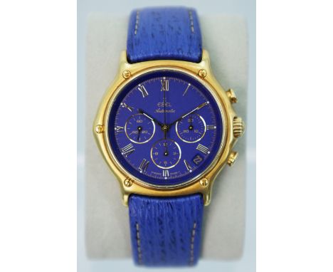 EBEL. 1911 El Primo Chronograph. 18 Karat Gelbgold. Herrenarmbanduhr. Schweiz.Circa 39 mm Gehäusedurchmesser ohne Krone. Ref.