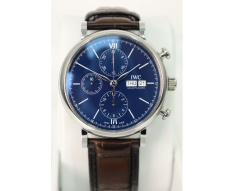 IWC. Portofino Chronograph. Edition "150 Years". Fullset. Schweiz.Circa 42 mm Gehäusedurchmesser ohne Krone. Ref. 391023. Kal