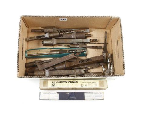 14 hollow square mortice chisels, some light rust G