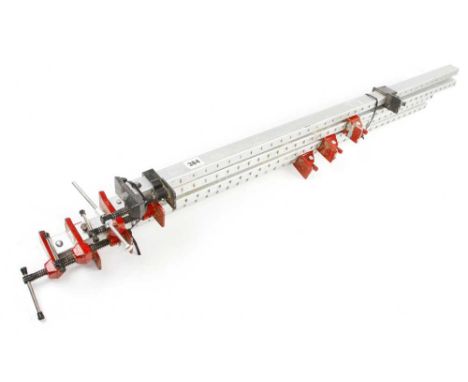 Seven pairs of 24" and 36" alloy sash cramps G