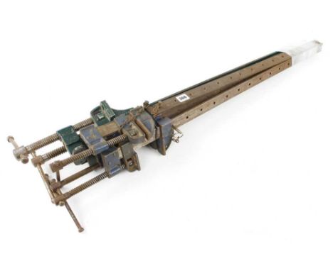 A pair of WODEN 3' T bar sash cramps and three 3' cramps by RECORD G