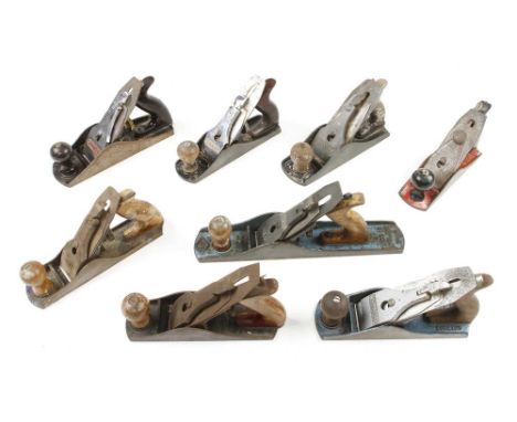 Eight metal planes some light rust G-