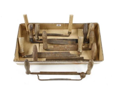 Eight drawknives some light rust G
