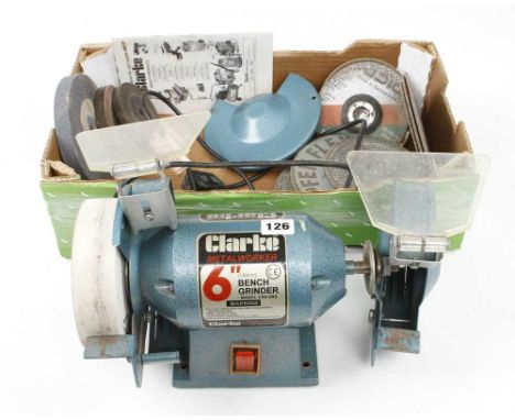 A CLARKE 6" bench grinder Pat tested G