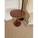 European early nineteenth century style walnut circular pedestal salon table by Francesco Molon,