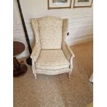 French Country Style High Back upholstered Wing Chair With French inspiration, the wing chair