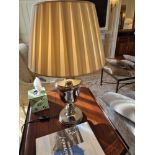 Chapman and Myers for Visual Comfort Studio nickel urn table lamp with shade 90cm ( Loc RM. 422)