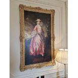 Giclee portrait Mary, Countess Howe after Thomas Gainsborough RA FRSA (14 May 1727 (baptised)- 2