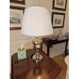 Chapman and Myers for Visual Comfort Studio nickel urn table lamp with shade 90cm ( Loc RM. 326)