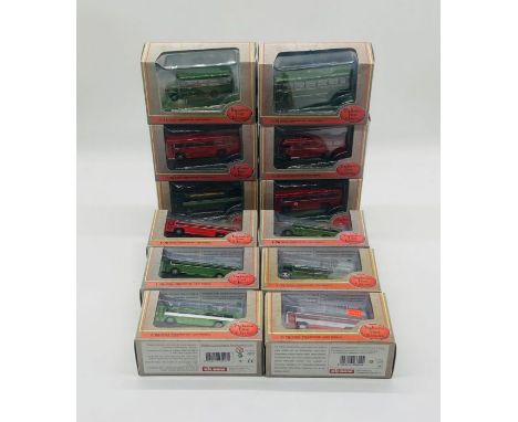 A collection of twelve boxed Gilbow Exclusive First Editions die-cast buses/coaches (1:76 scale) including Bristol LS London 