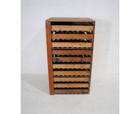 A vintage wooden apple store - length 67cm, depth 60cm, height 120cm
