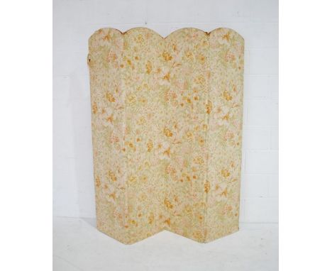 A vintage four fold screen - height 172cm
