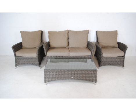 A 'Hartman Essential' garden suite consisting of a two seater sofa, two chairs and a coffee table 