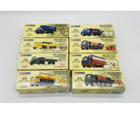 A collection of eight boxed Corgi Classics "The Brewery Collection" limited edition die-cast vehicles sets including Tetleys 