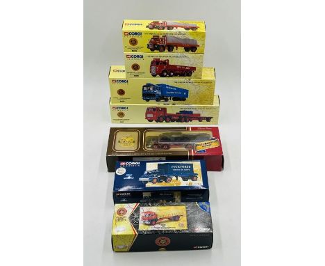 A collection of four boxed Corgi Classic "The British Road Services Collection" die-cast vehicles including Ford Transcontine