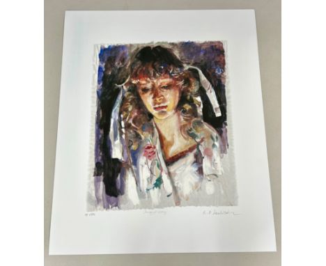 Robert Lenkiewicz (1941-2002) 'Study Of Mary' signed limited edition print P/P 27/35, 41cm x 35cm, unframed.